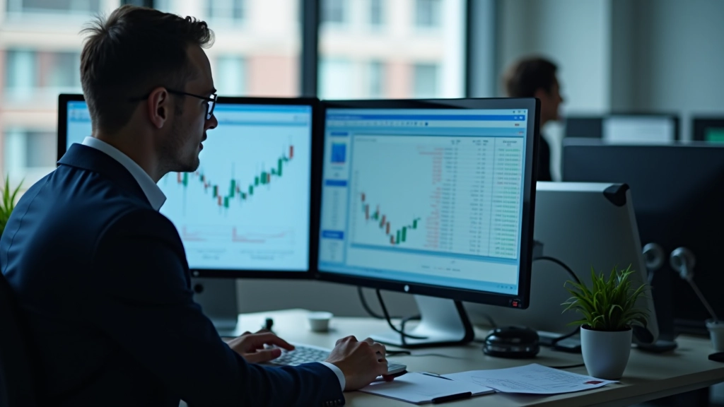 Financial professional adjusting model assumptions and stress-testing different scenarios for company valuation